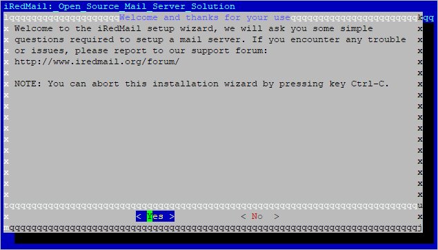 Приветствие iRedMail